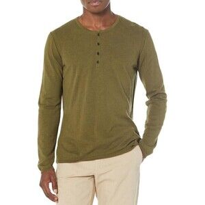 Scotch & Soda Green Nomad Soft Long Sleeve Henley Shirt S